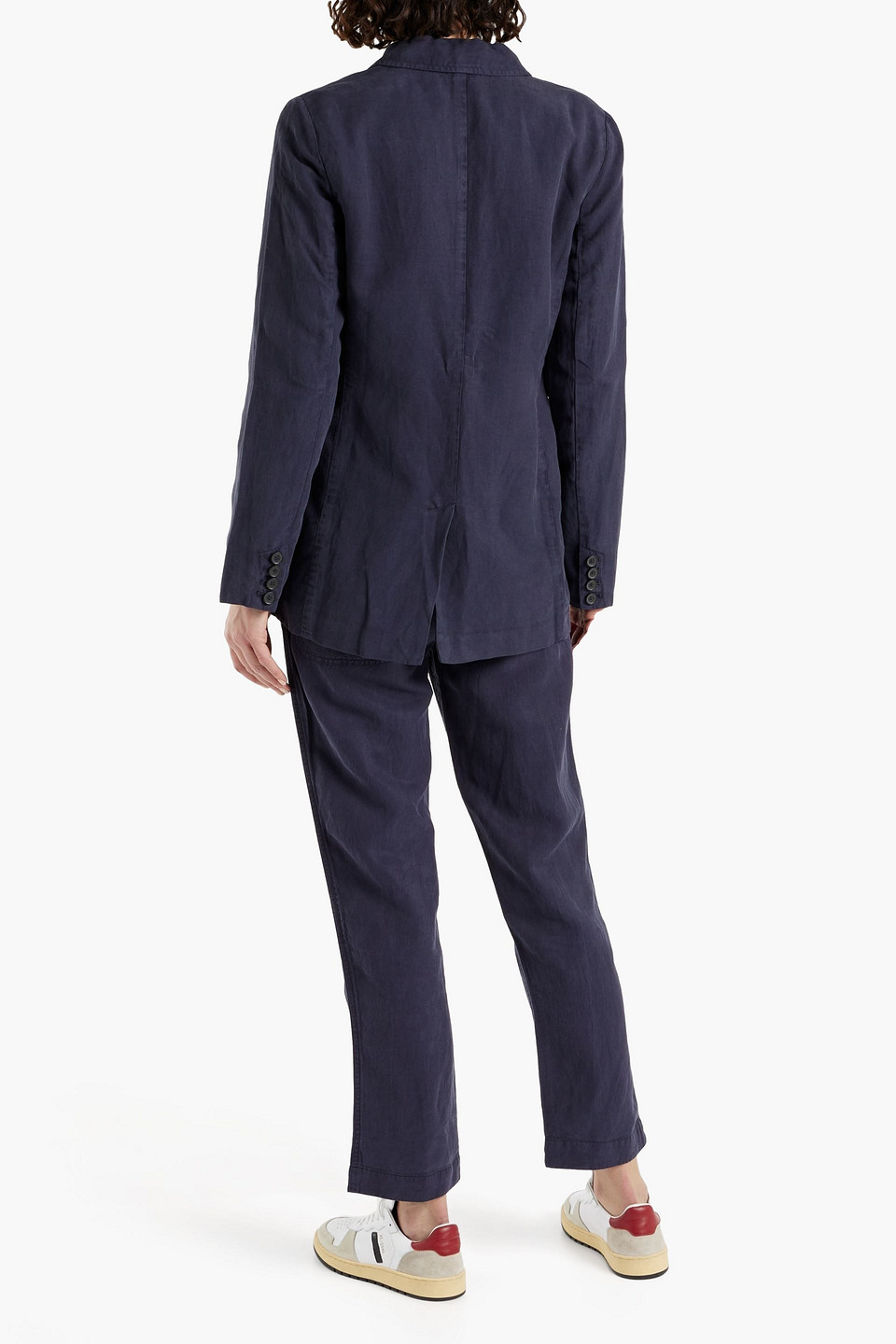 Shop Alex Mill Linen, Tencel™ And Cotton-blend Twill Blazer In Navy