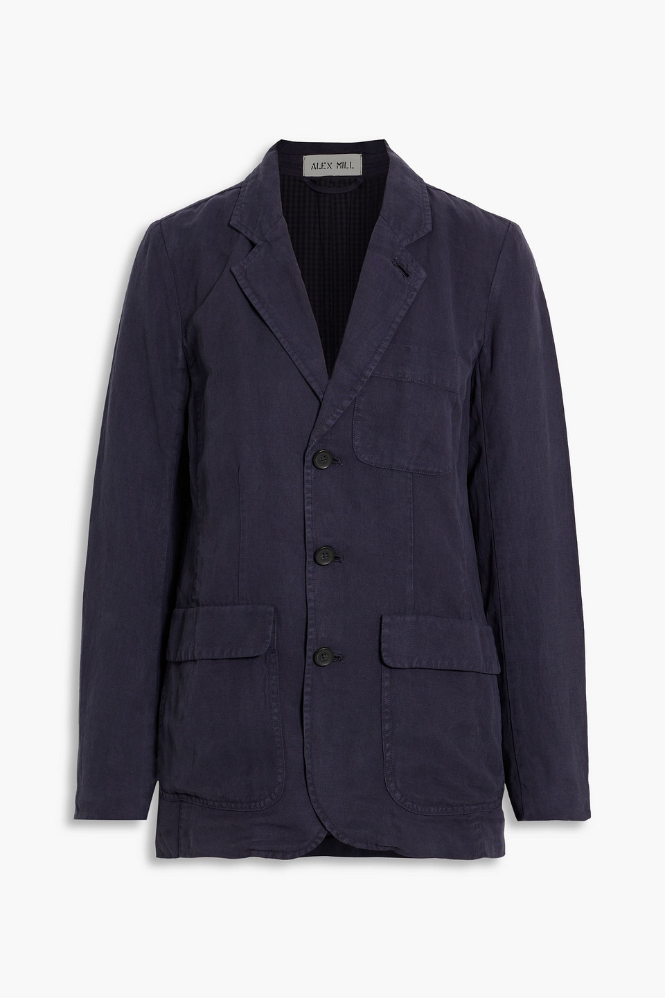 Alex Mill Linen, Tencel™ And Cotton-blend Twill Blazer In Navy