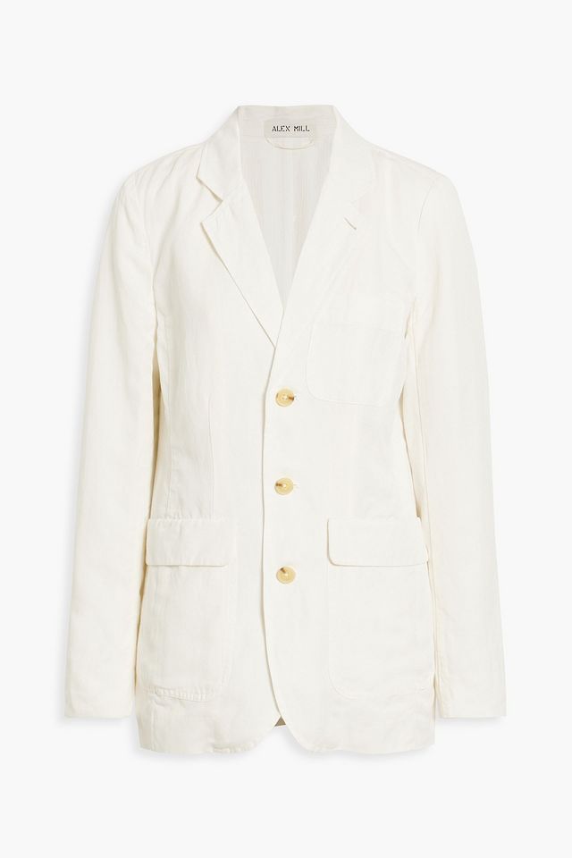 Linen, Tencel and cotton-blend twill blazer