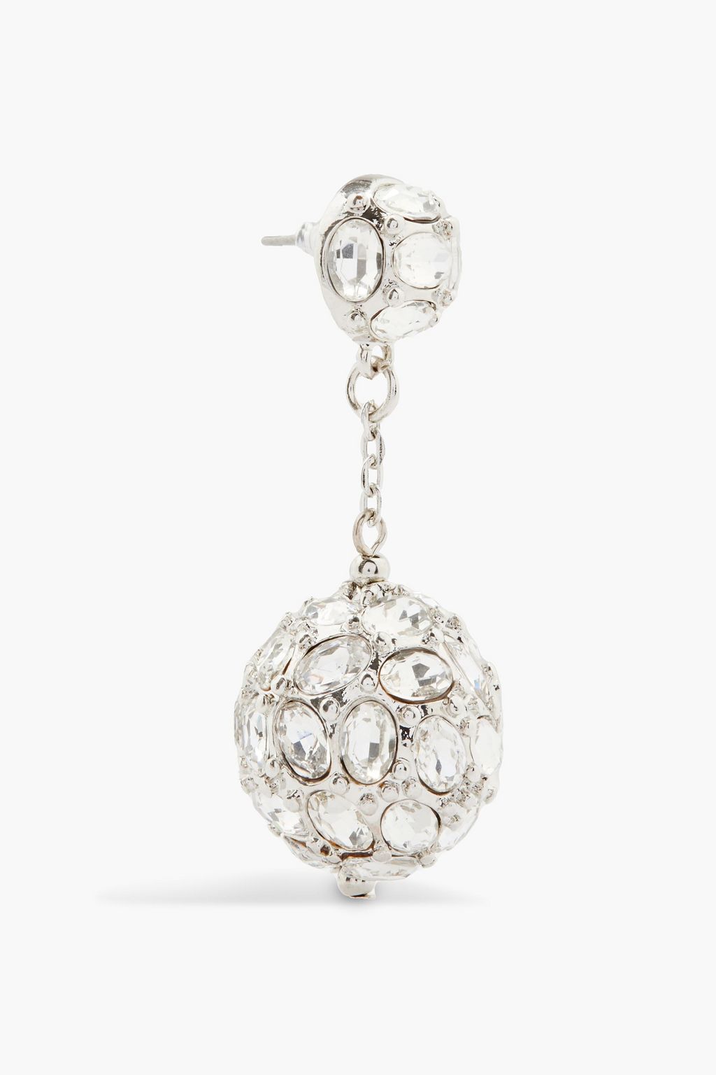 KENNETH JAY LANE クリスタル ピアス シルバートーン