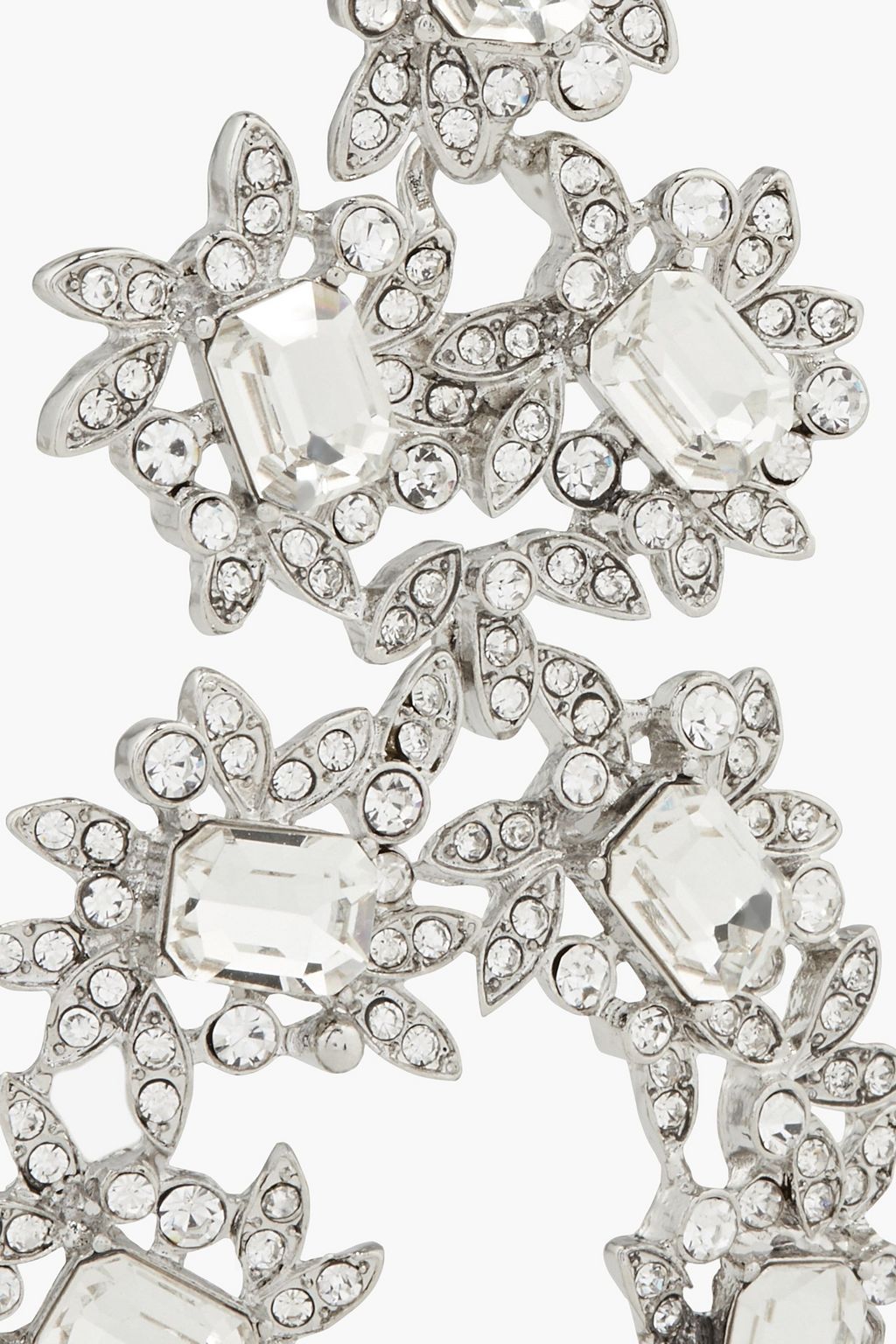 KENNETH JAY LANE Silver-tone crystal earrings