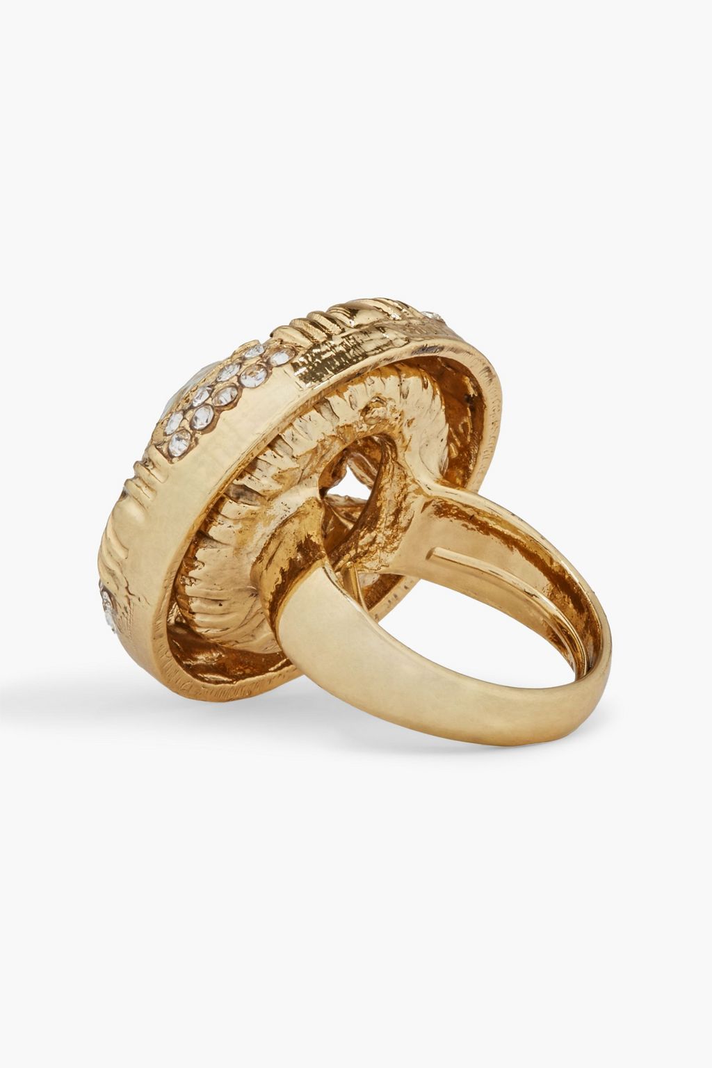 KENNETH JAY LANE Gold-tone crystal ring