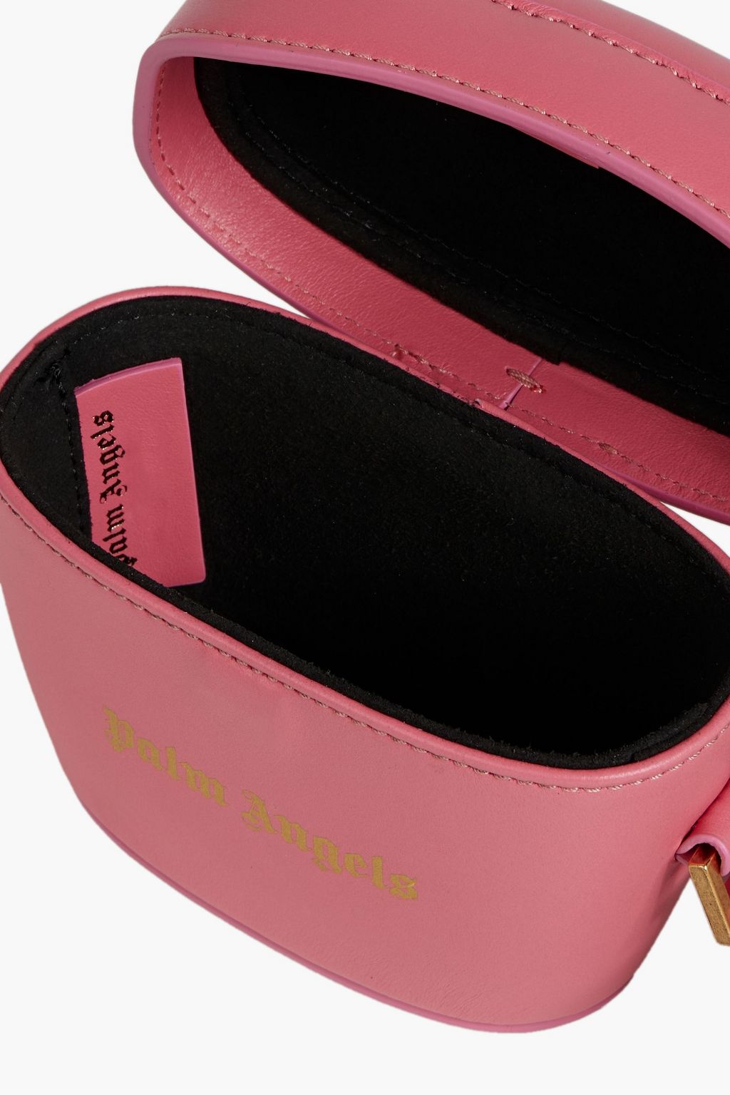 PALM ANGELS Mini Padlock printed leather shoulder bag