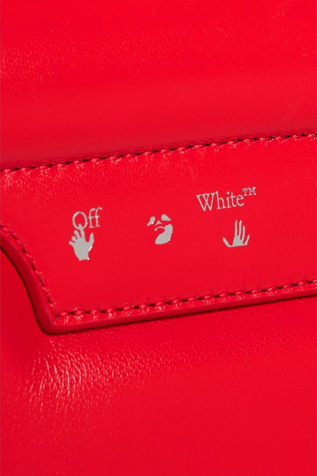 OFF-WHITE™ Burrow cutout leather shoulder bag