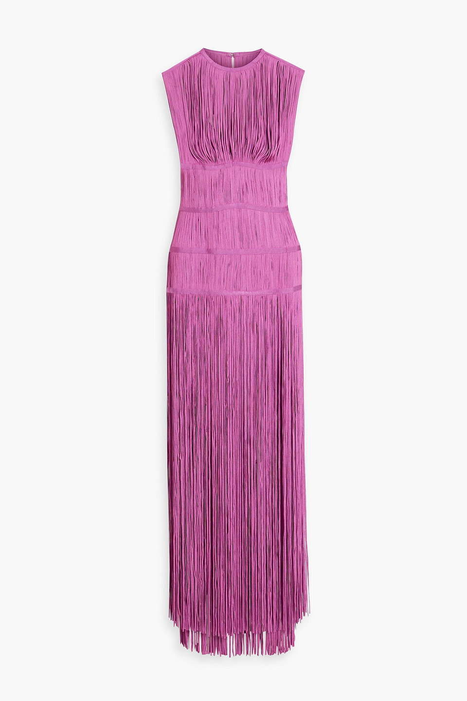 Herve Leger Fringed Bandage Gown In Fuchsia ModeSens