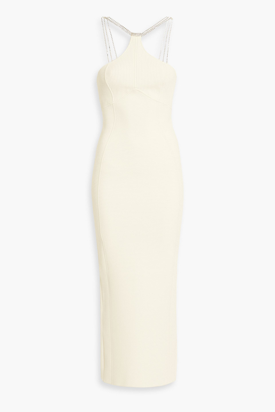 Herve Leger Embellished Bandage Maxi Dress In Ivory