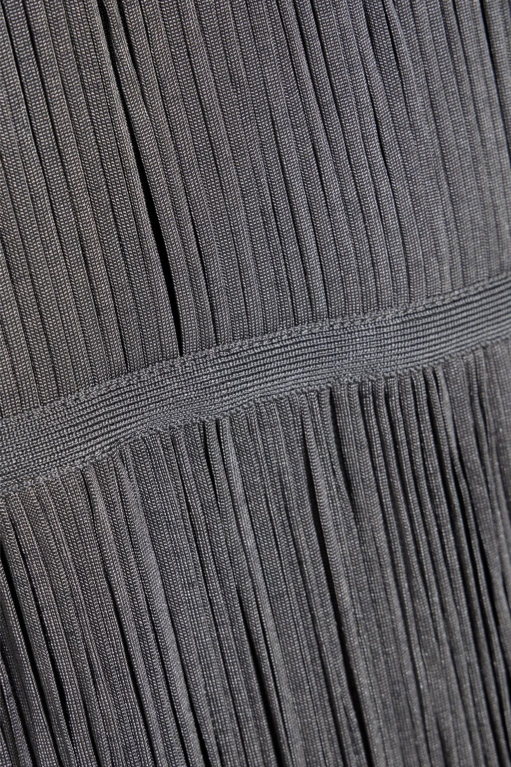 HERVÉ LÉGER Fringed bandage gown