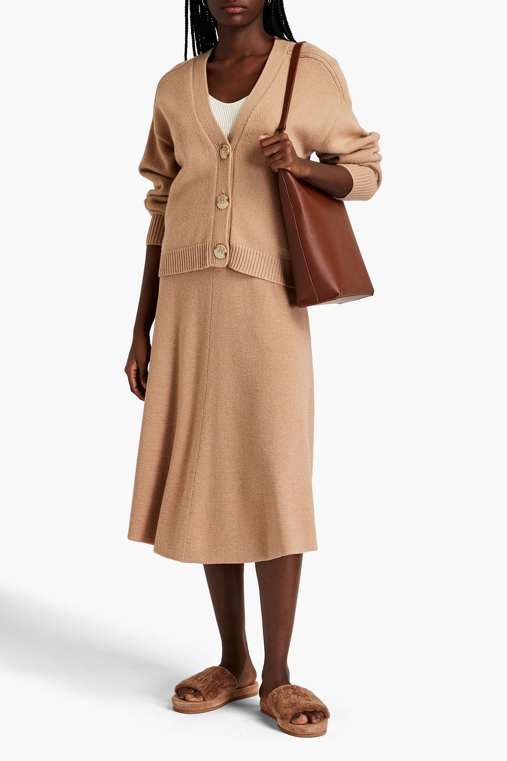 LOULOU STUDIO Zanzibar Cardigan aus einer Woll-Kaschmirmischung