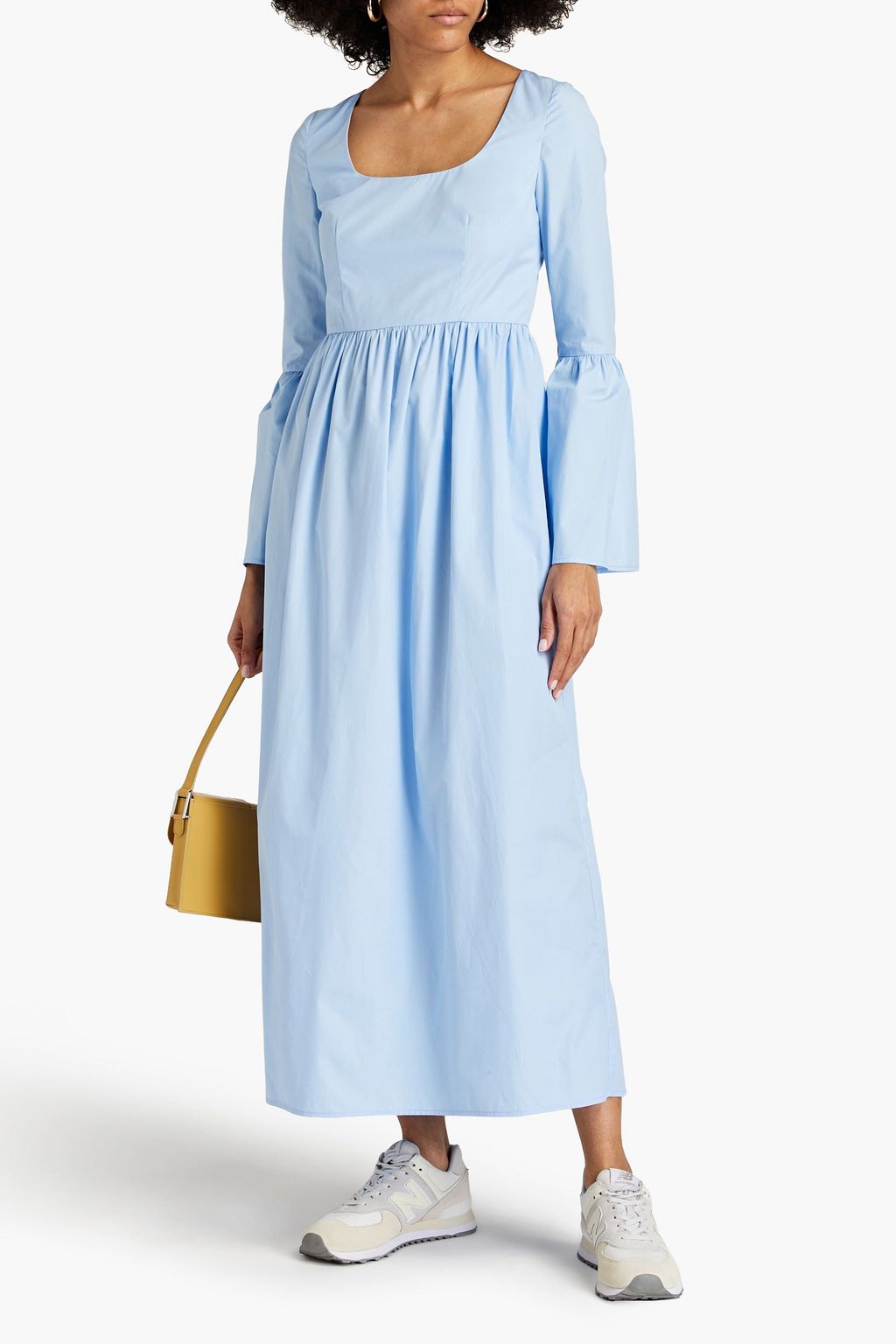 LOULOU STUDIO Keppel gathered cotton-poplin maxi dress