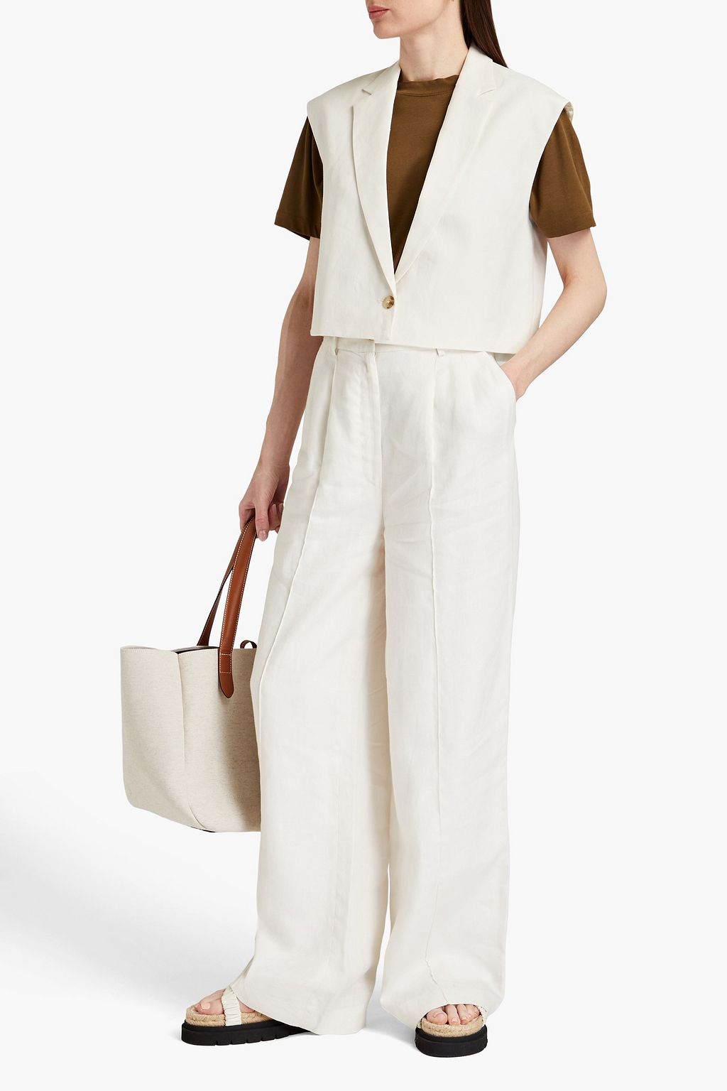 LOULOU STUDIO Tybee linen vest
