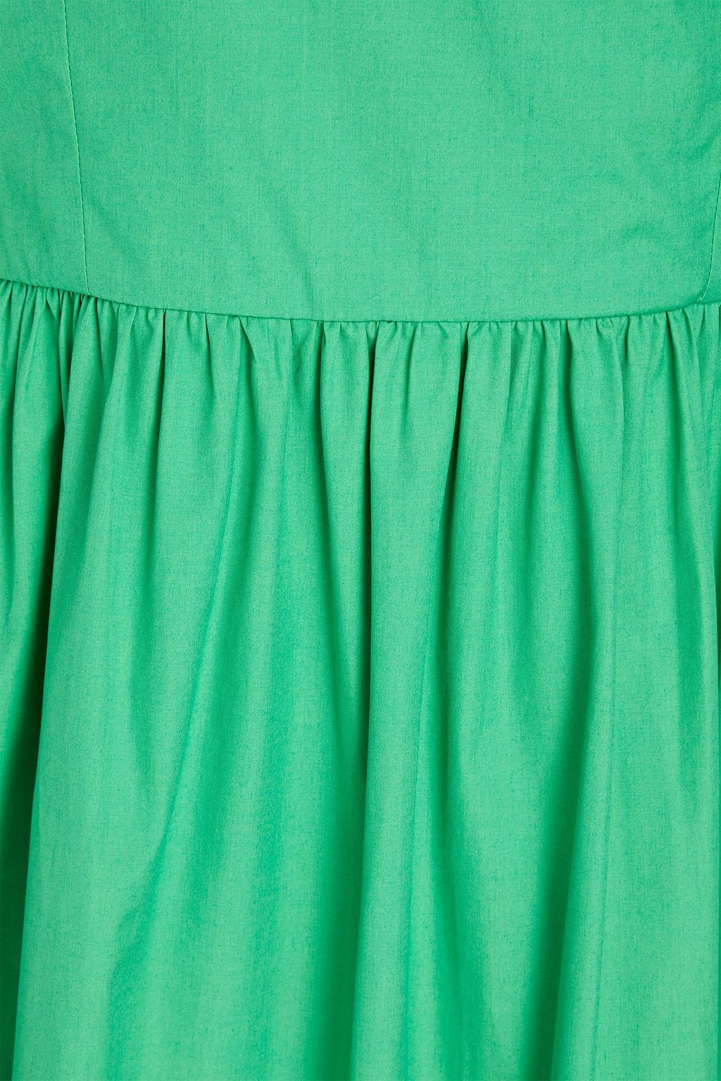 LOULOU STUDIO Keppel gerafftes Maxikleid aus Baumwollpopeline