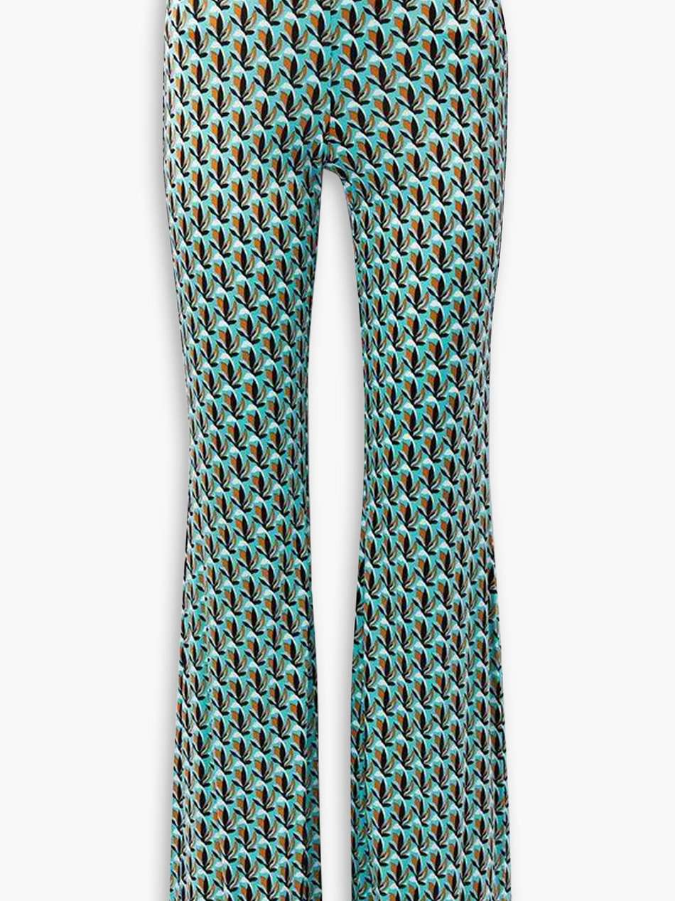 brooklyn printed stretch-jersey flared pants