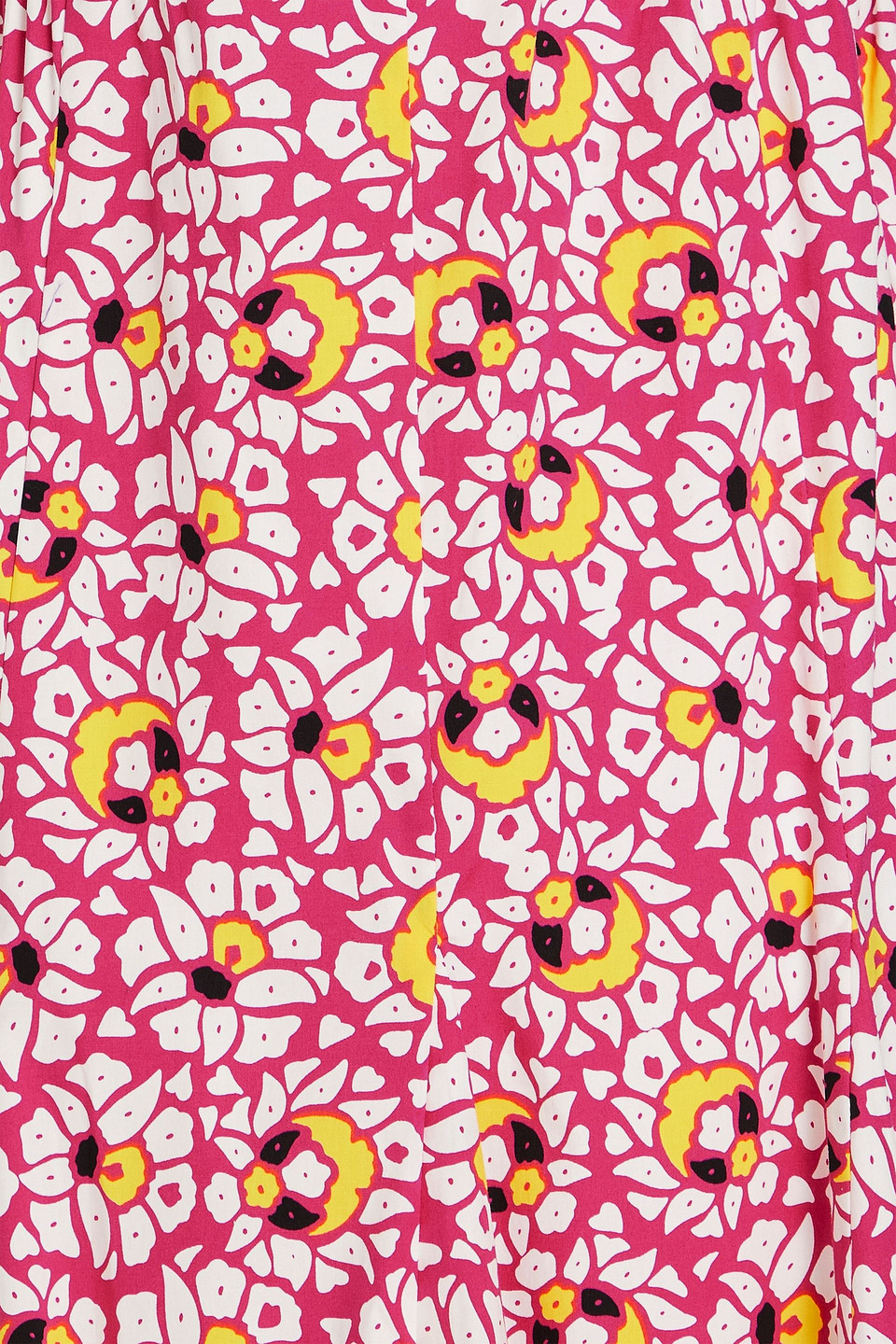 Diane Von Furstenberg Melissa Printed Stretch-cotton Poplin Midi Dress In Fuchsia