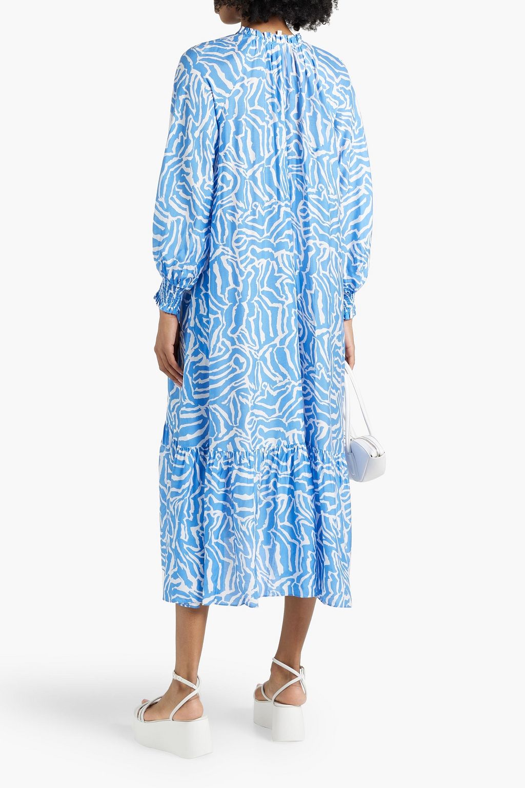 DIANE VON FURSTENBERG Fortina ruffled printed sateen midi dress