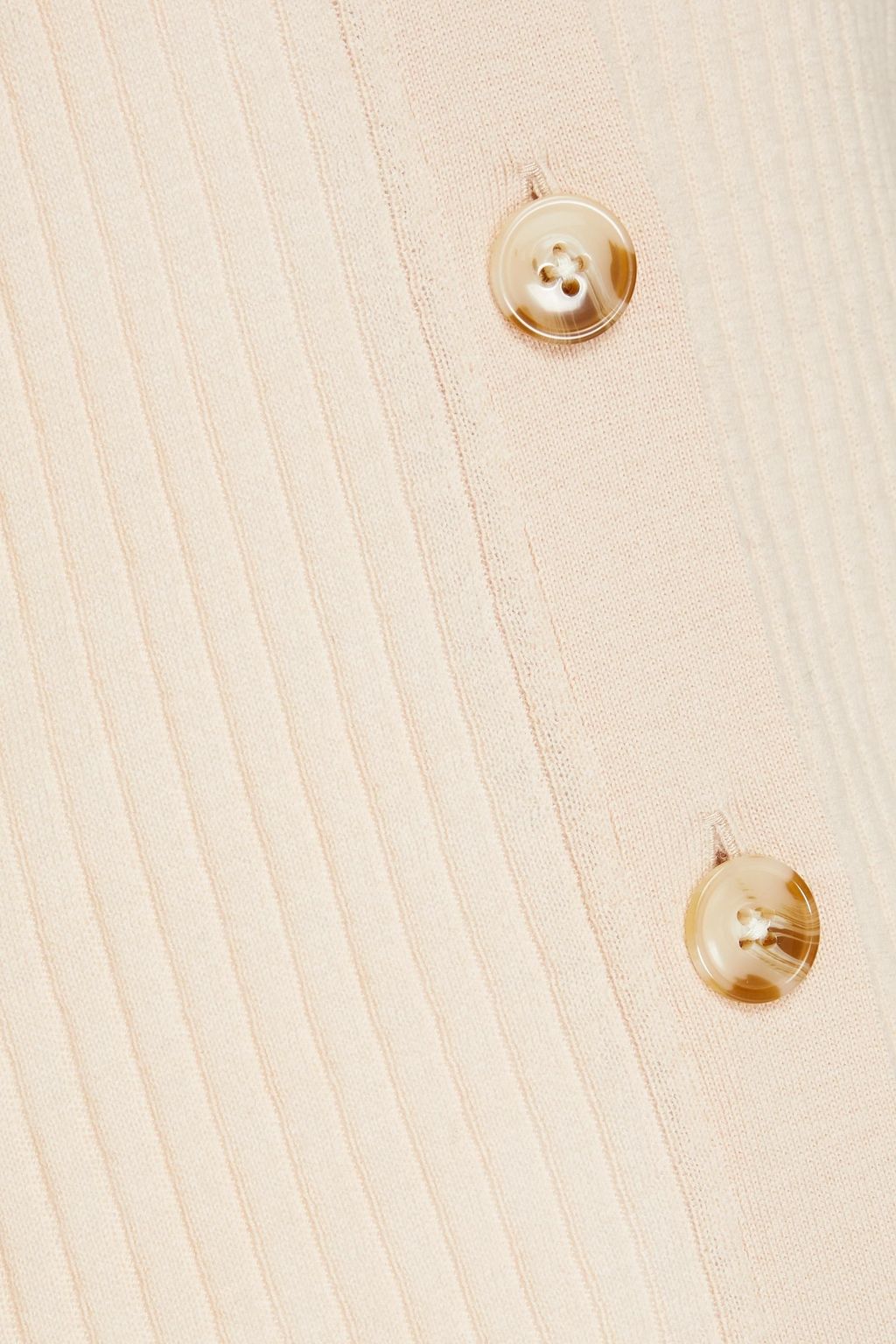 LOULOU STUDIO ウール&カシミヤ混 カーディガン リブ編み