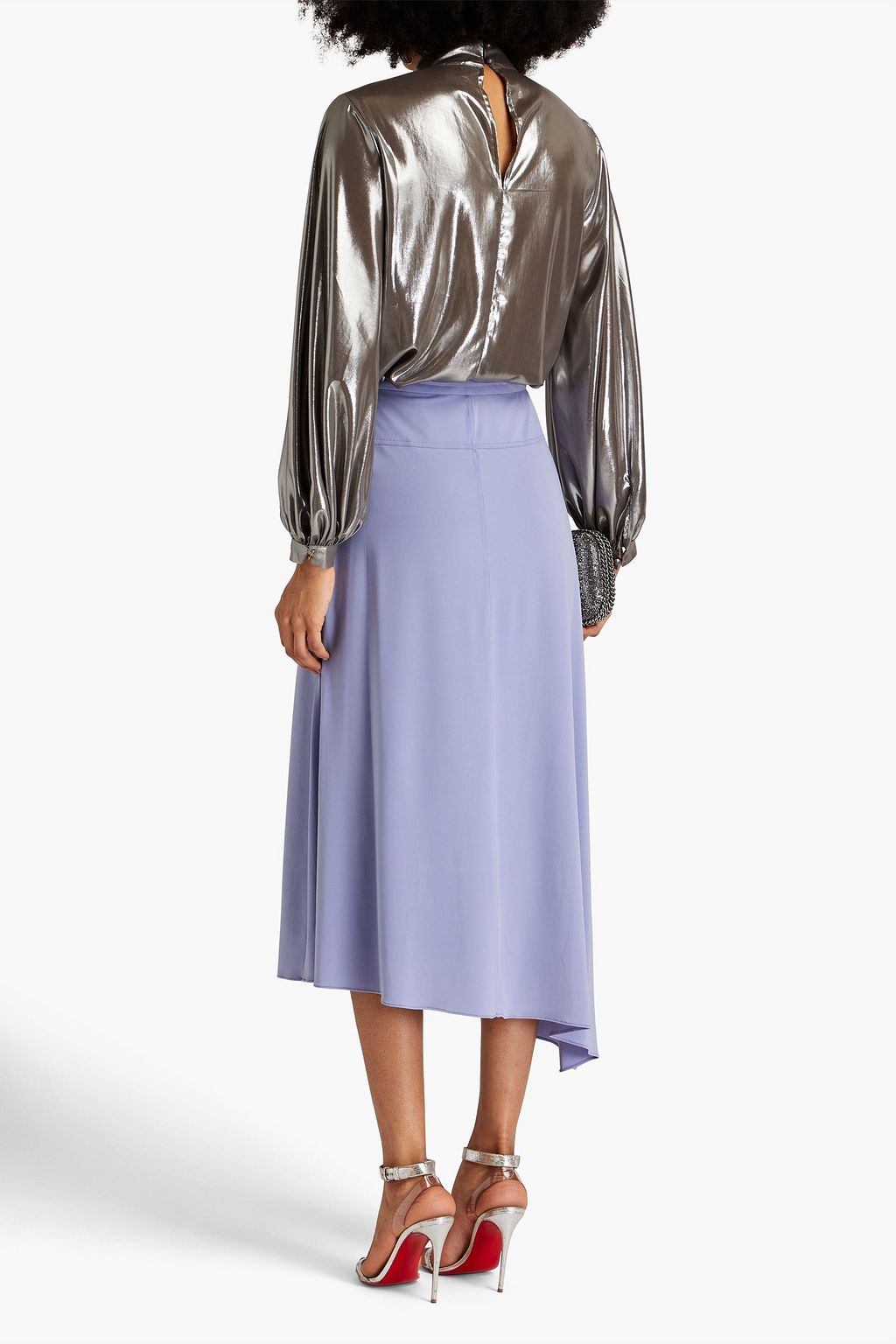 HALSTON Lyla jersey midi skirt