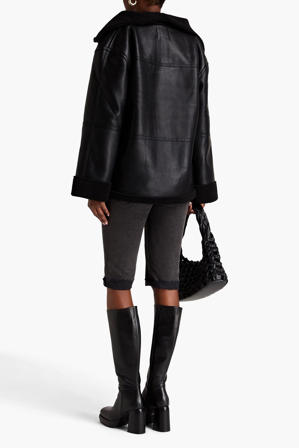 V BY MUUBAA Oversized faux shearling jacket