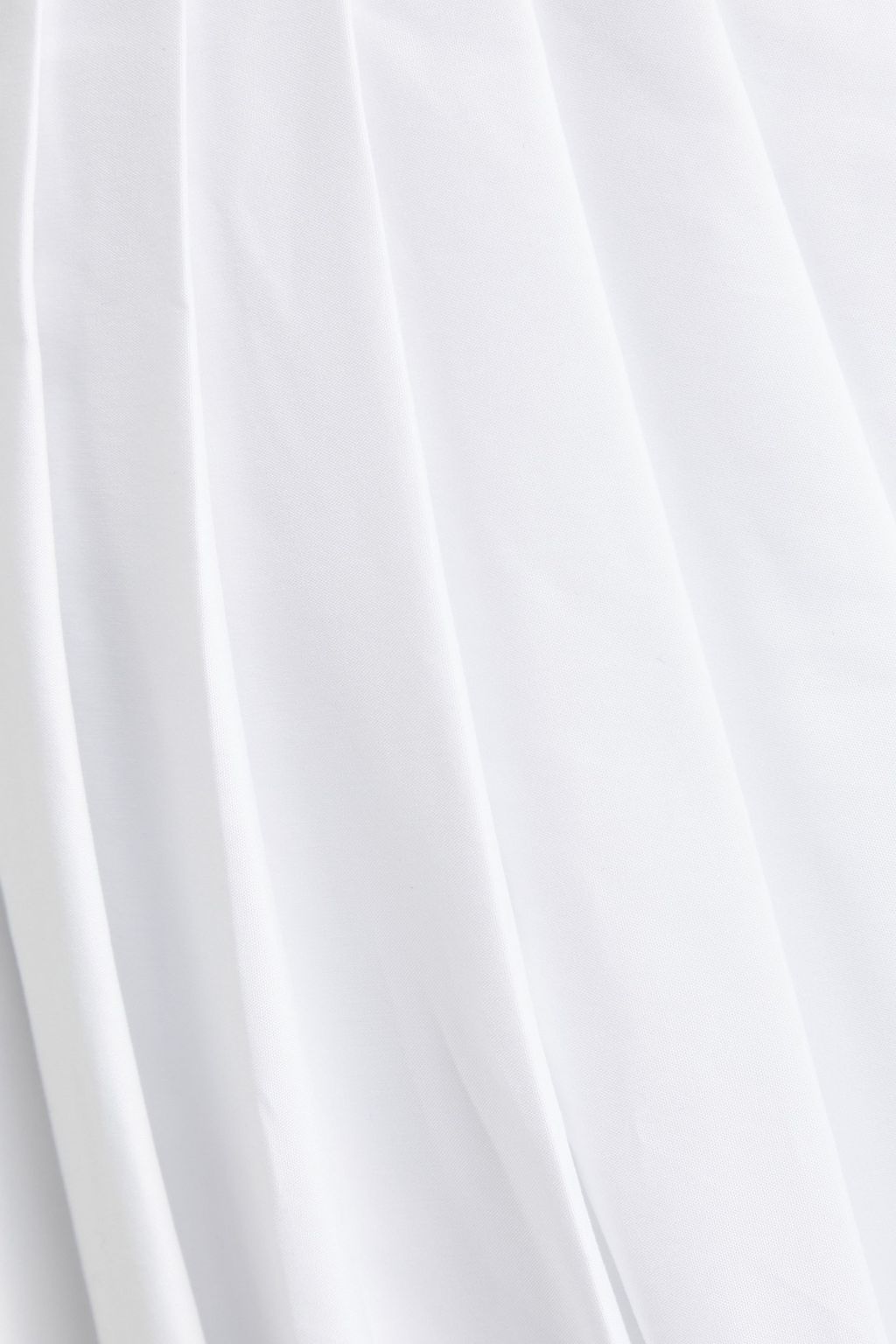 HALSTON Dia pleated cotton-poplin midi skirt