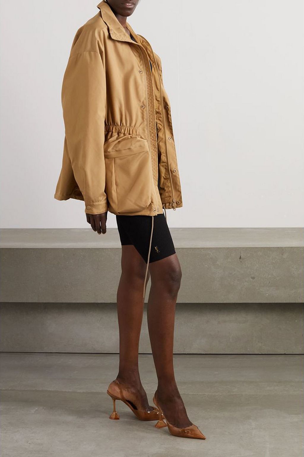 WARDROBE.NYC Gathered shell parka