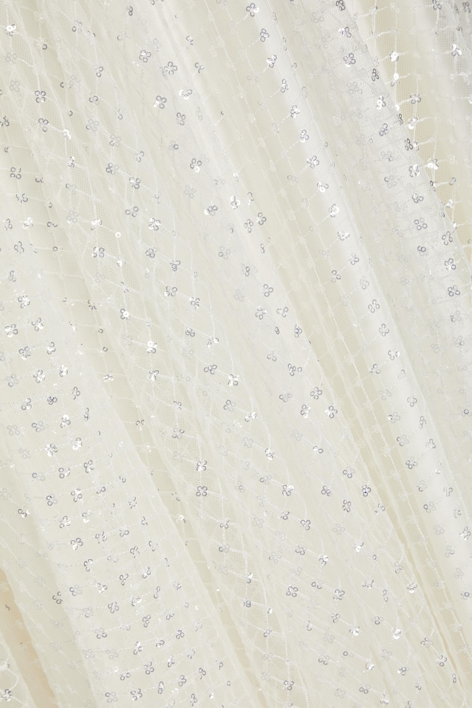 Catherine Deane Skyla Embellished Tulle-paneled Satin Bridal Gown In Ivory