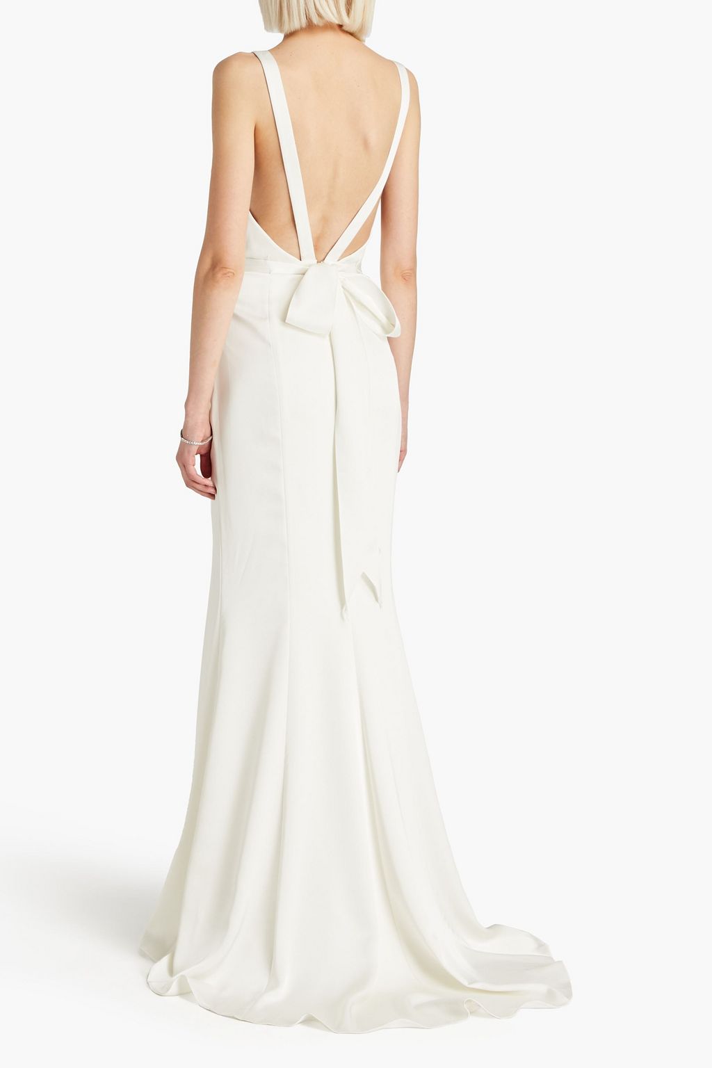 CATHERINE DEANE Livvy belted satin bridal gown | THE OUTNET