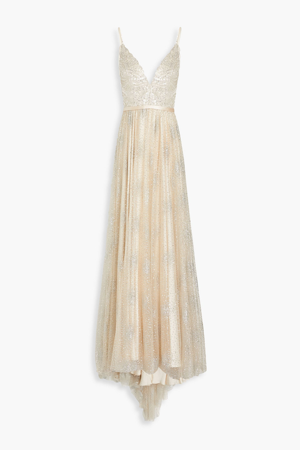 Catherine Deane Rumi embellished glittered tulle bridal gown