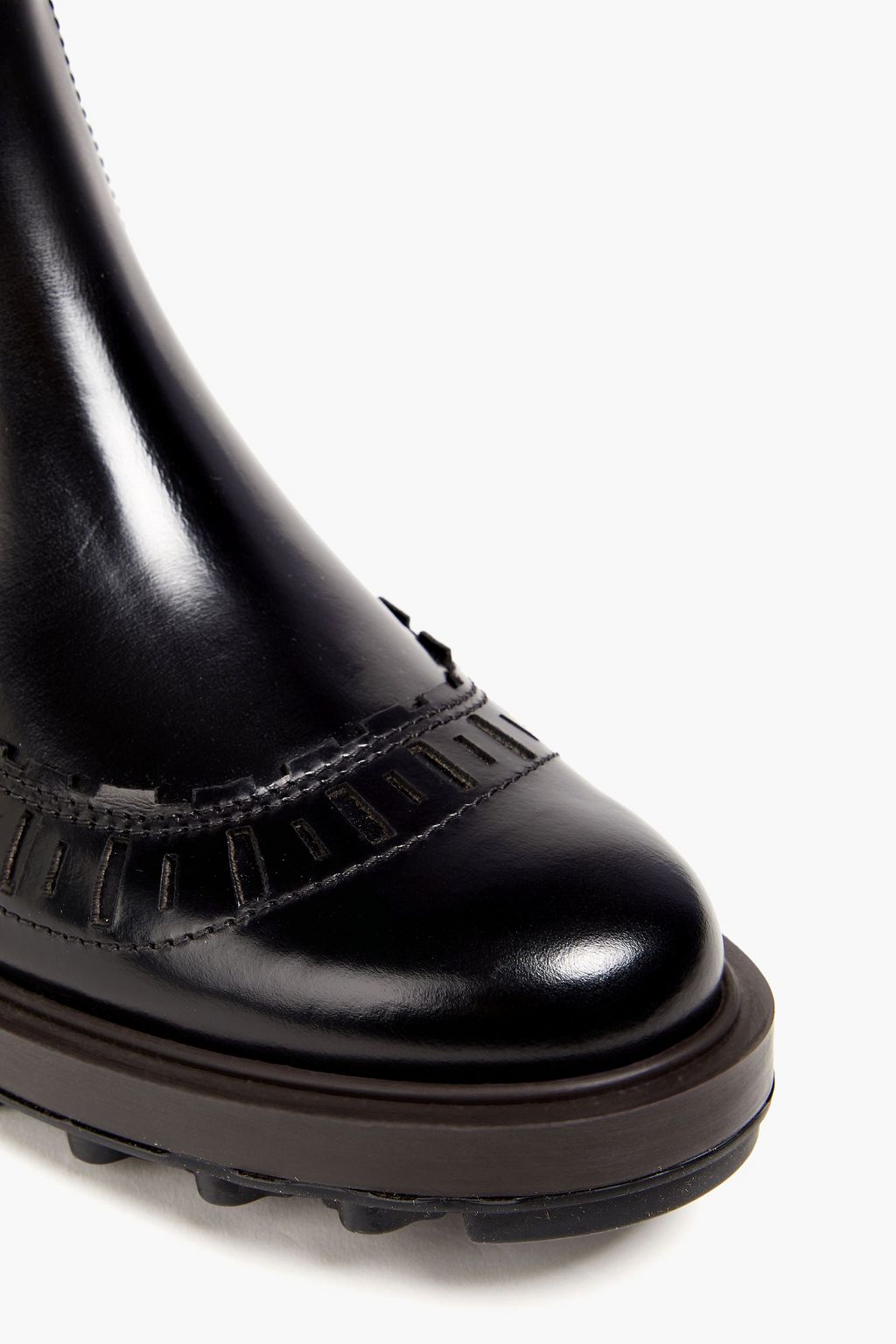TOD'S Laser-cut leather Chelsea boots