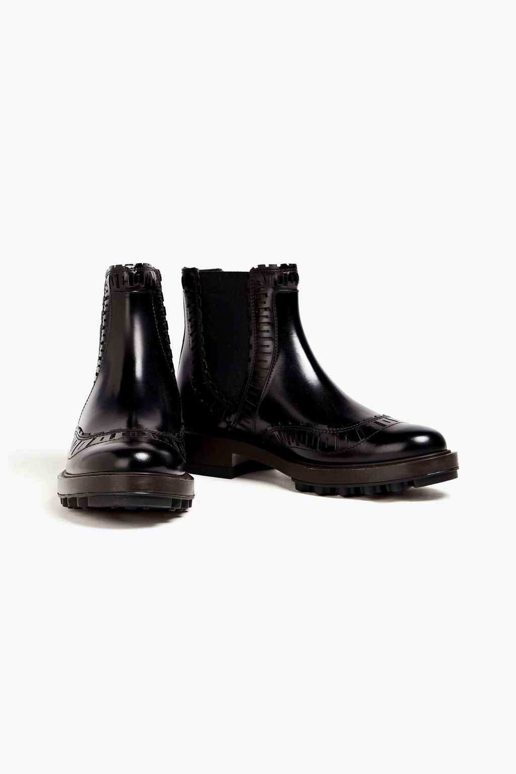 TOD'S Laser-cut leather Chelsea boots