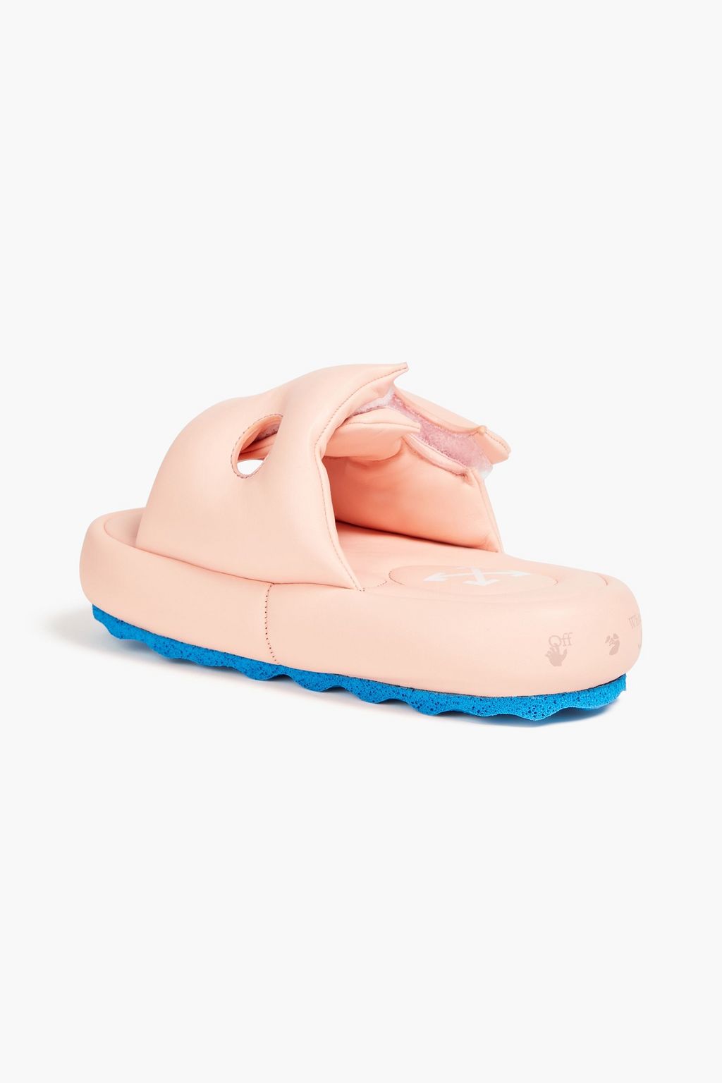 OFF-WHITE™ Perforated padded leather slides