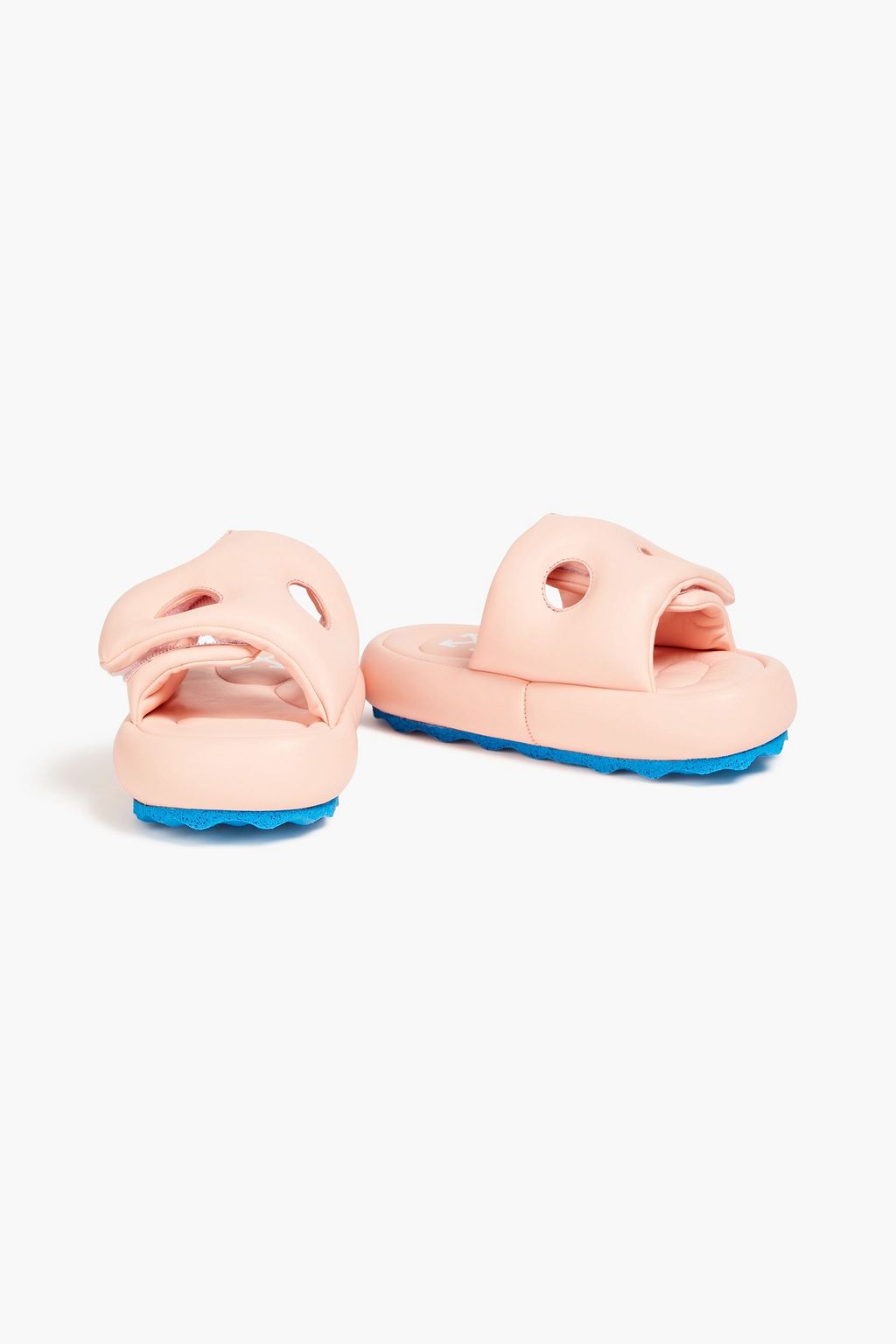 OFF-WHITE™ Perforated padded leather slides