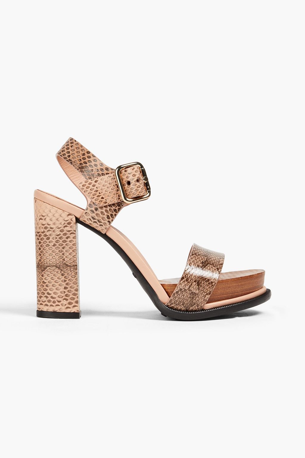 TOD S Snake effect leather platform sandals THE OUTNET
