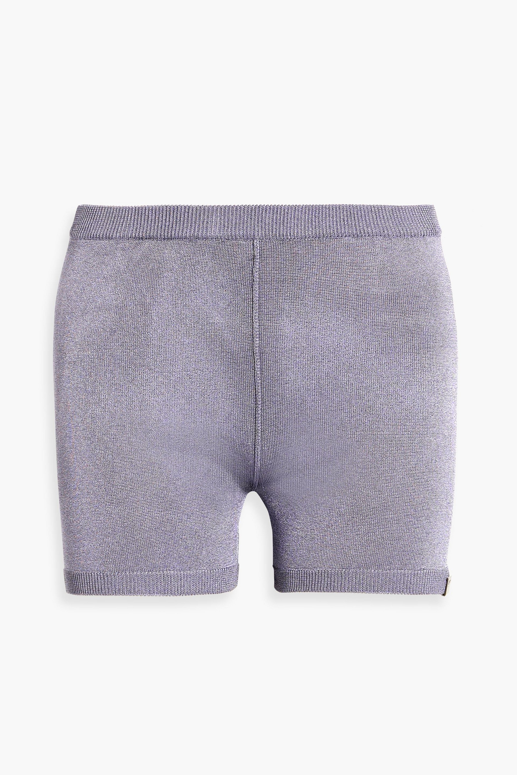 1017 ALYX 9SM Embellished metallic stretch-knit shorts