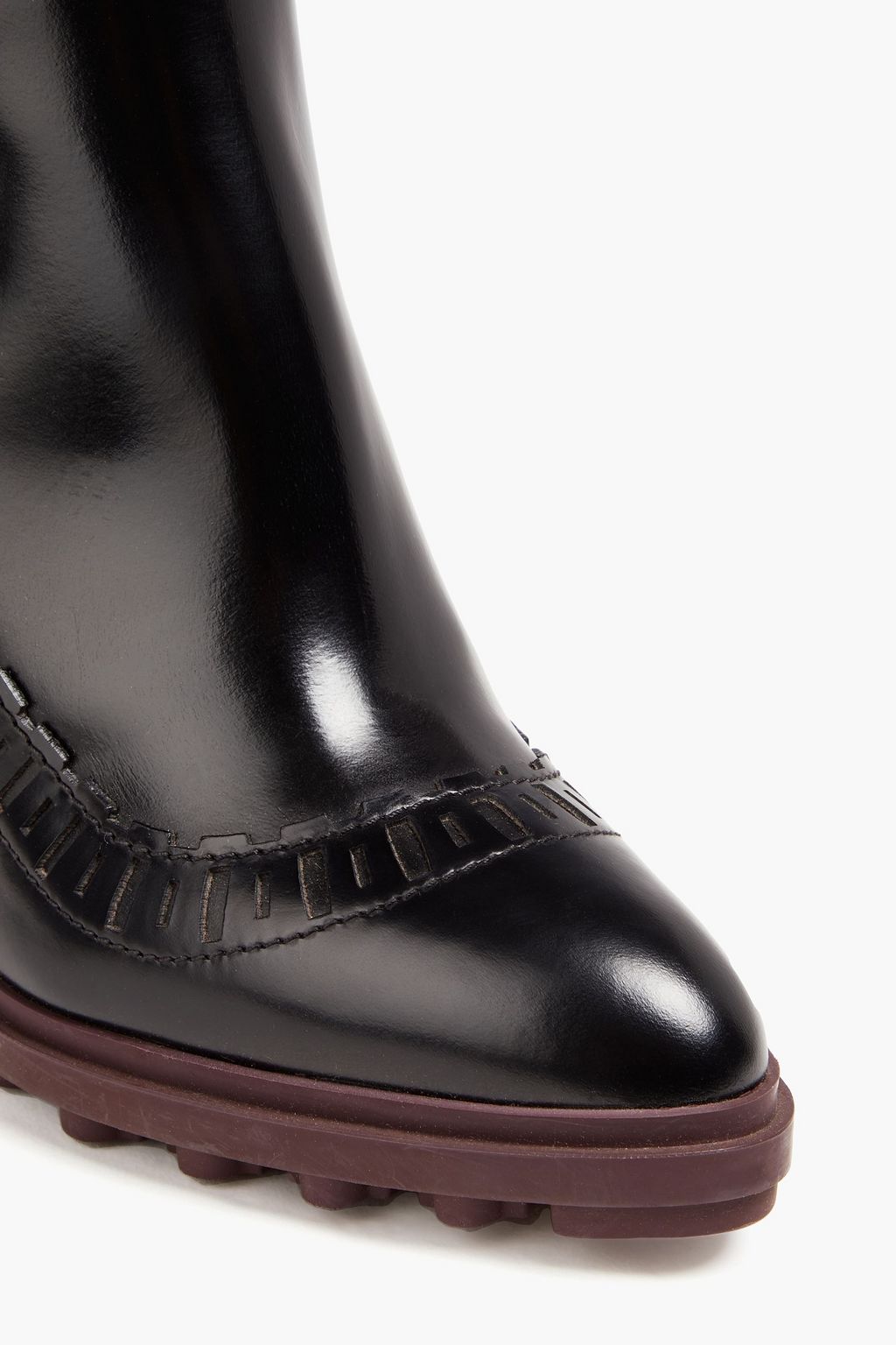 TOD'S Laser-cut leather ankle boots