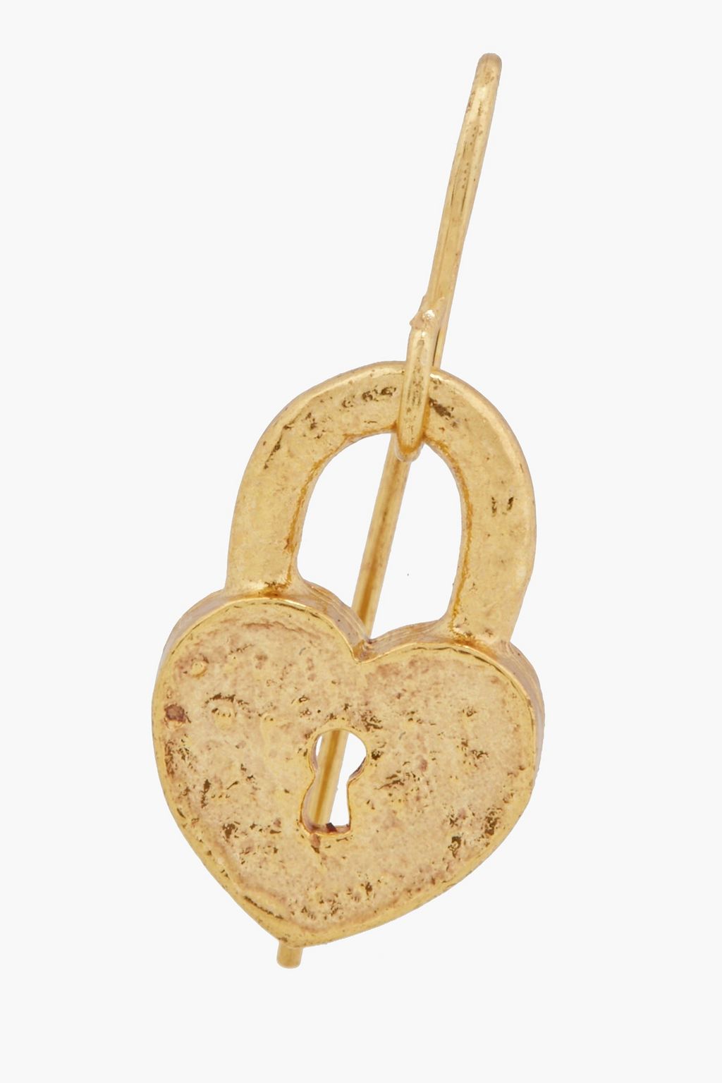 OSCAR DE LA RENTA Hammered gold-tone earrings
