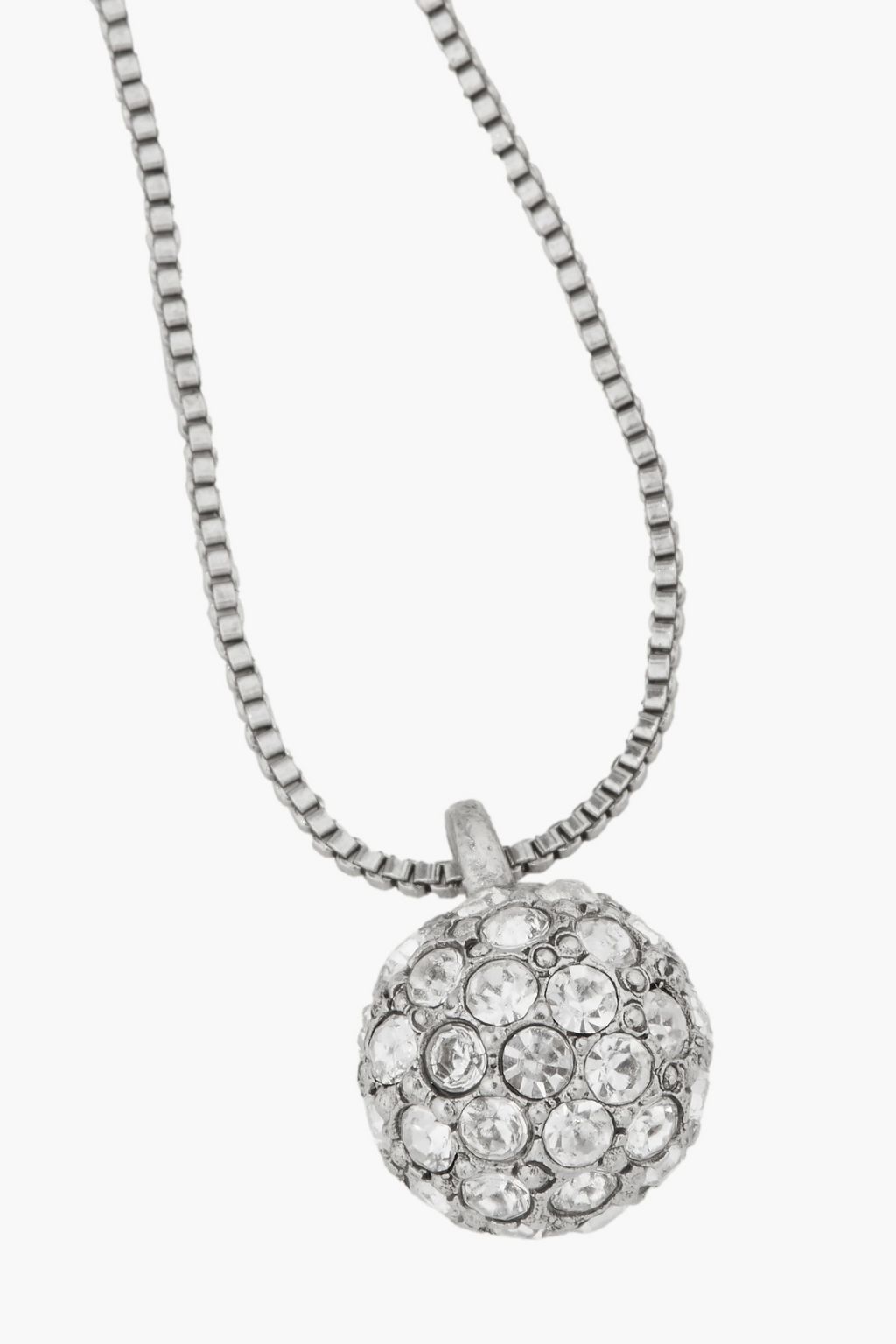 OSCAR DE LA RENTA Silver-tone crystal necklace