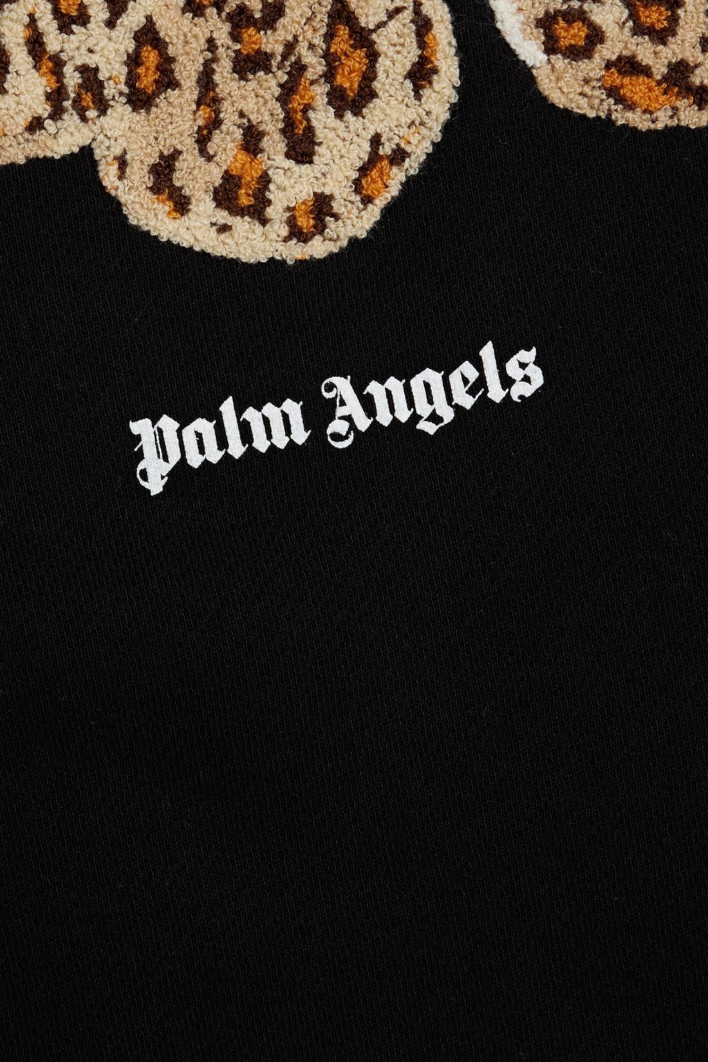 PALM ANGELS Embroidered French cotton-terry hoodie