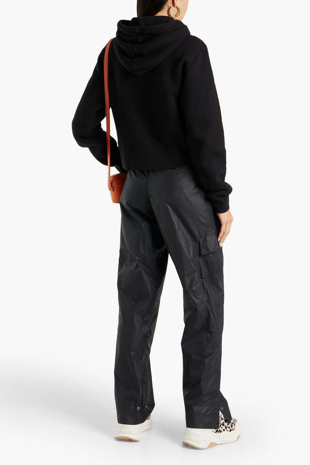 PALM ANGELS Embroidered French cotton-terry hoodie