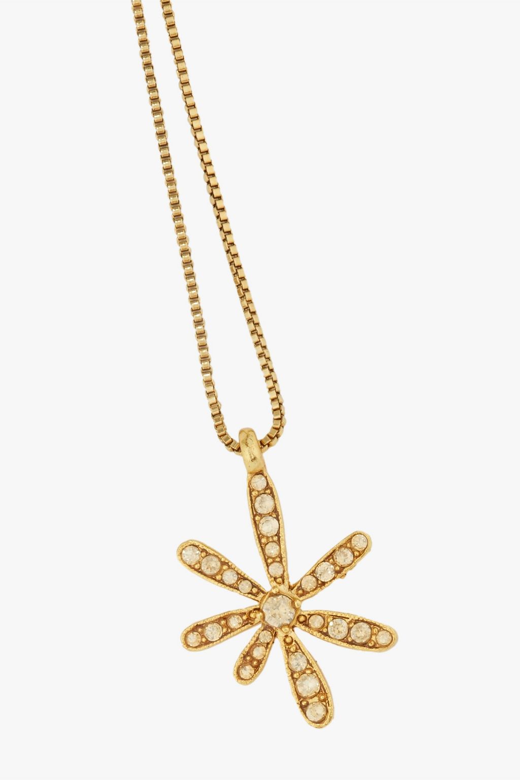 OSCAR DE LA RENTA Gold-tone crystal necklace