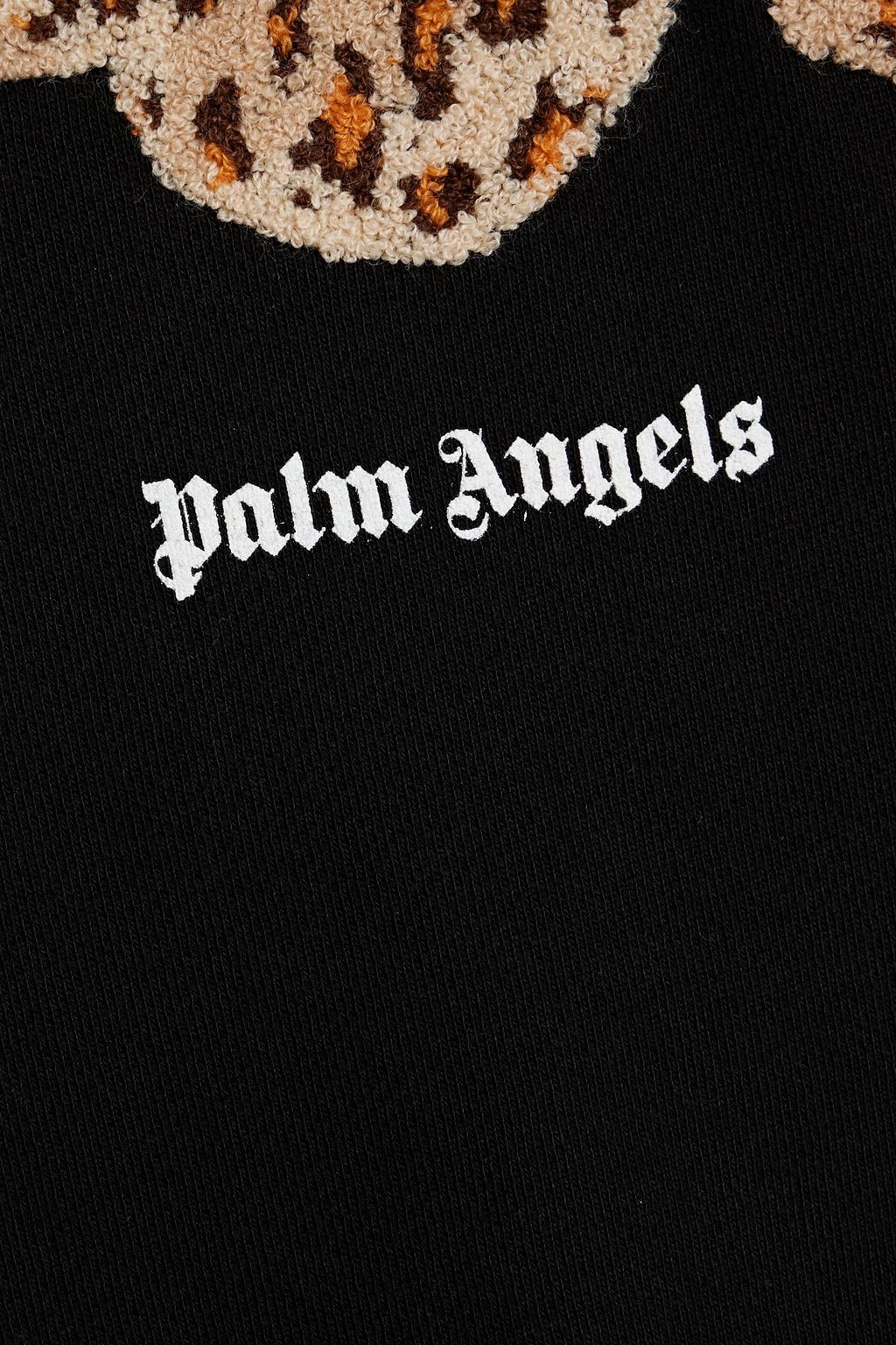 PALM ANGELS Embroidered French cotton-terry sweatshirt