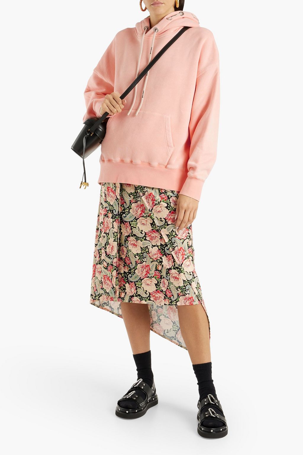 PALM ANGELS French cotton-terry hoodie