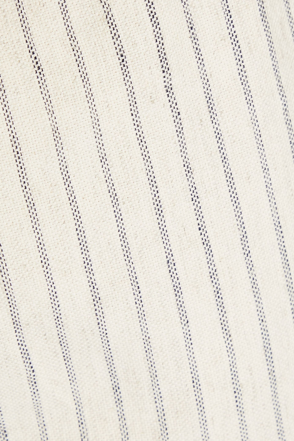 RAG & BONE STRIPED COTTON, HEMP AND LINEN BLEND CANVAS SHORTS 3074457345634454139