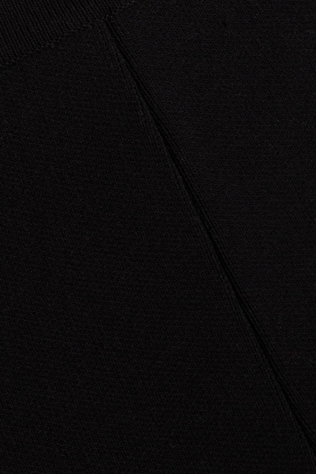 MAGDA BUTRYM Cropped feather-embellished stretch-knit leggings