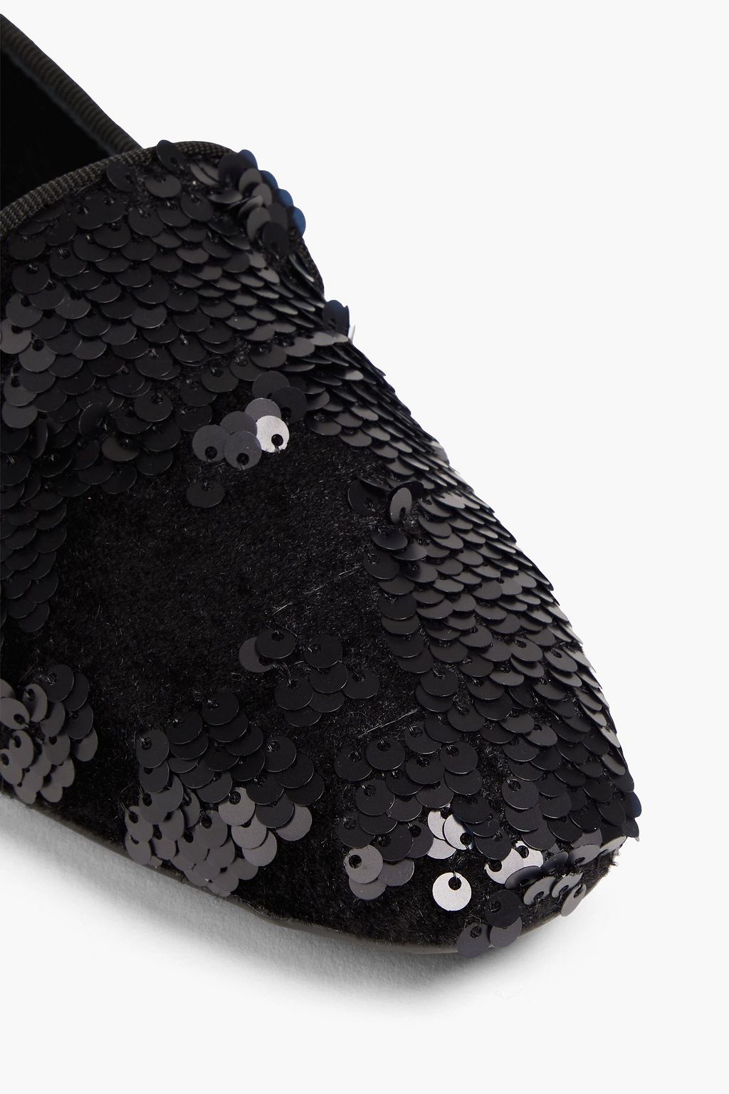 TOD'S Sequined velvet loafers