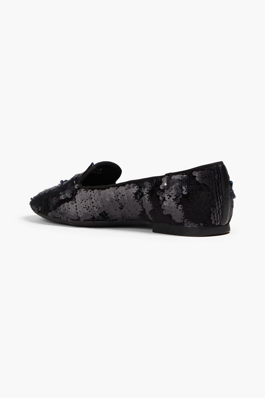 TOD'S Sequined velvet loafers