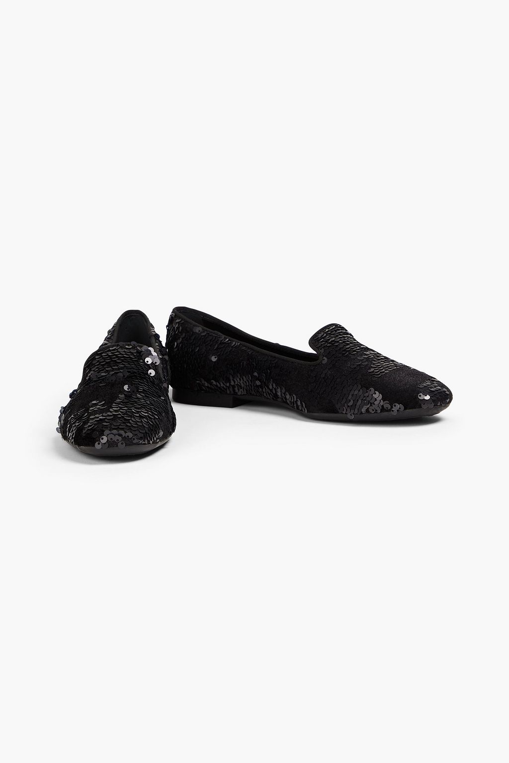 TOD'S Sequined velvet loafers
