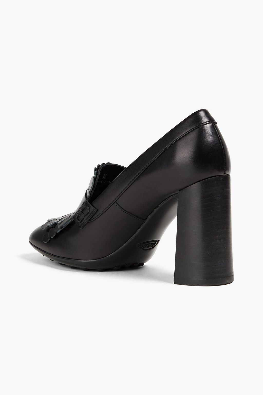 tod's fringed leather pumps