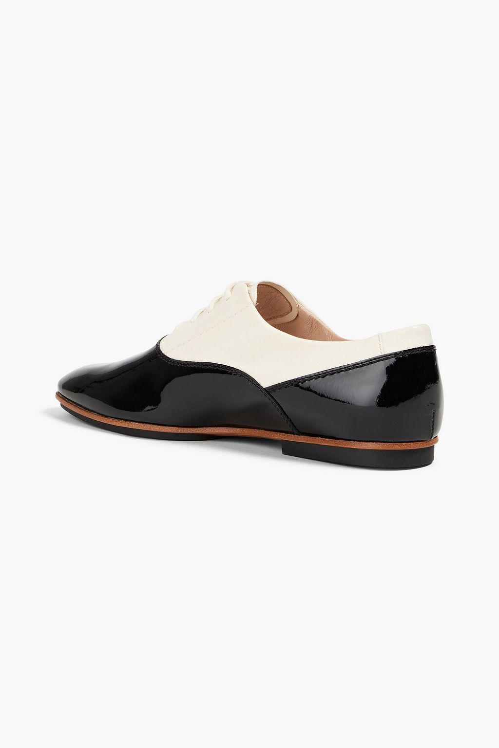 TOD'S Two-tone smooth and patent-leather brogues