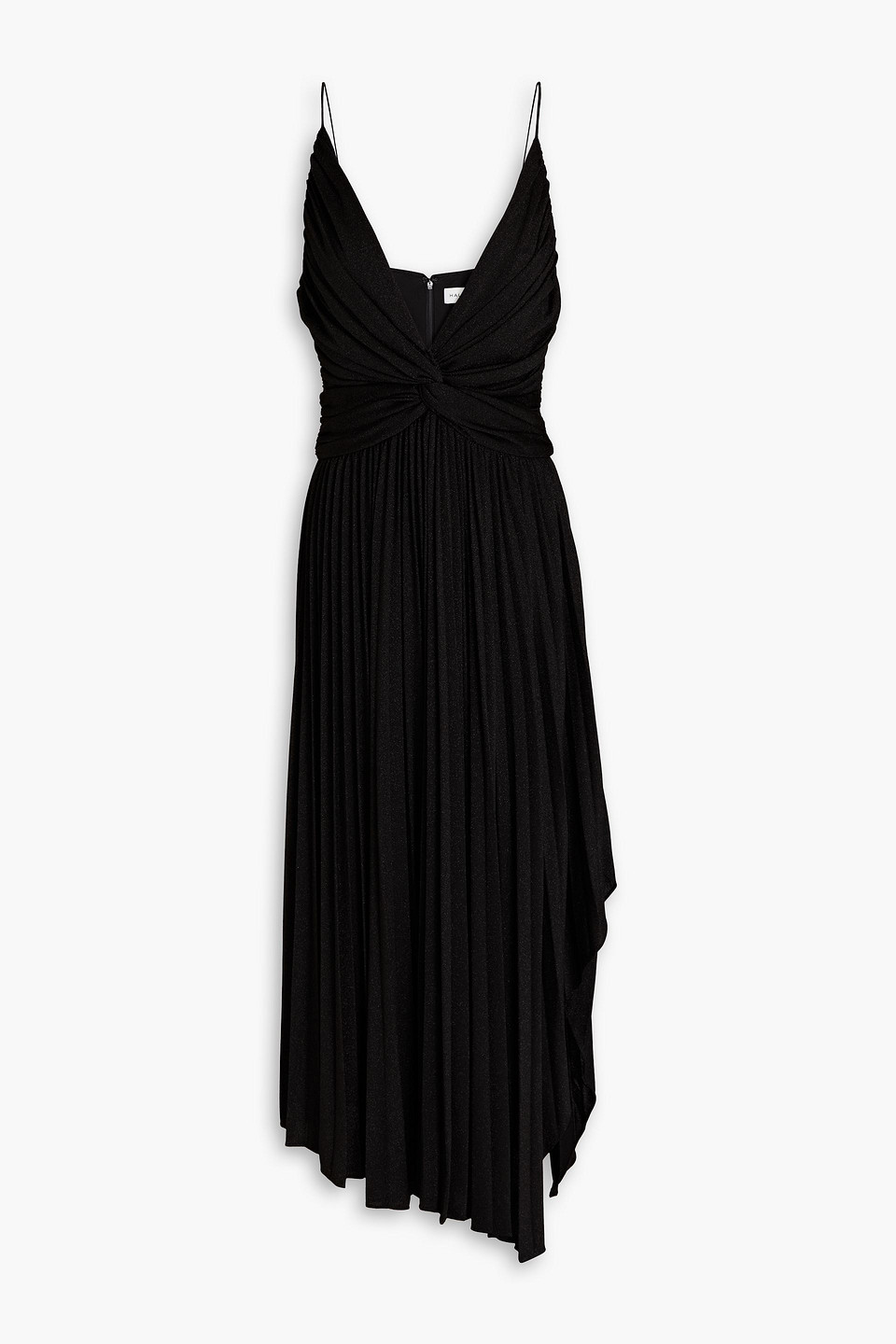 Halston Jody Knit Cocktail Dress In Black