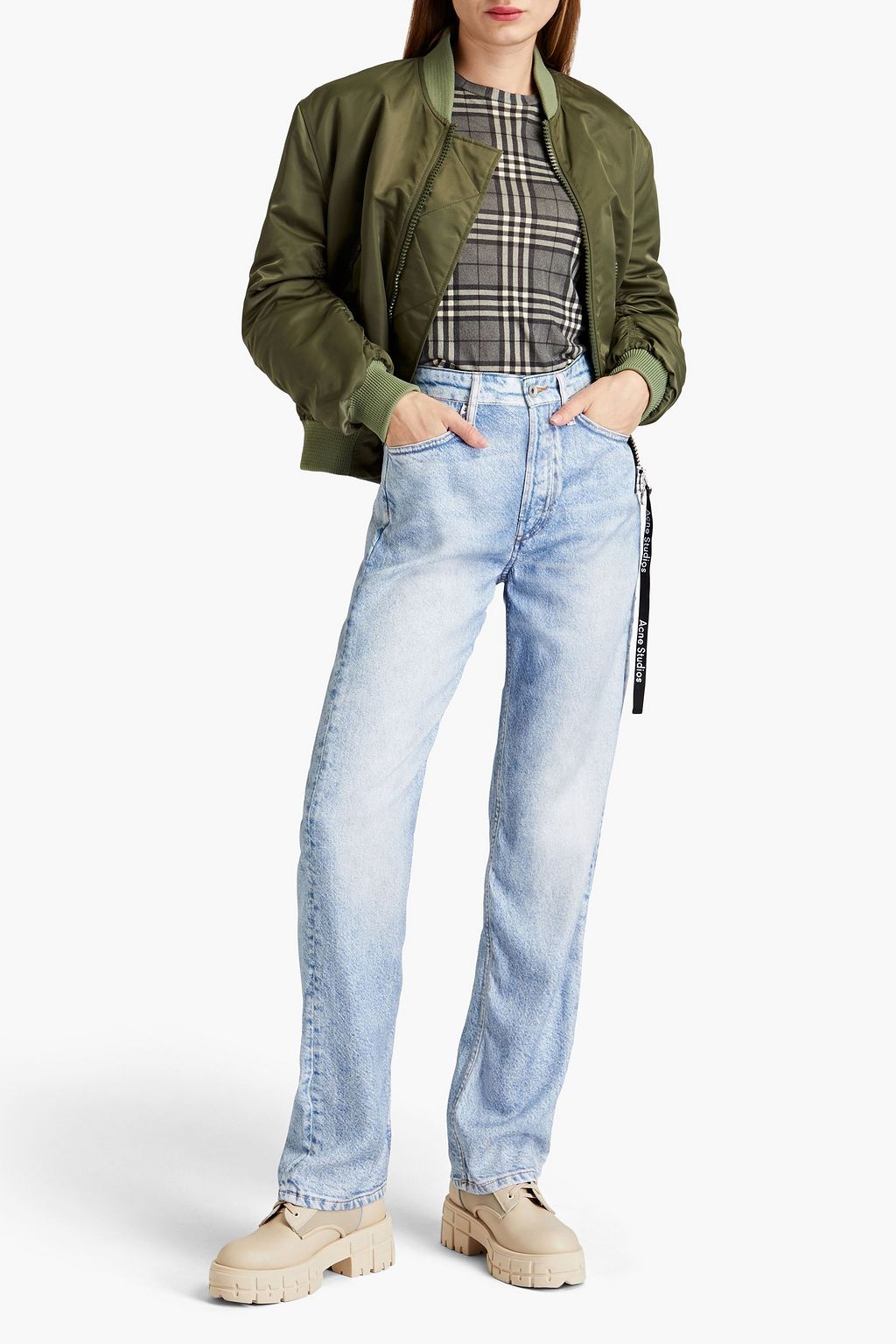 RAG & BONE بنطلون ’أليكس’ بقصة أرجل مستقيمة من التينسيل مزين بطبعات