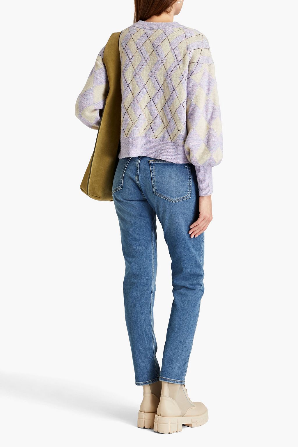 RAG & BONE Cropped faded boyfriend jeans